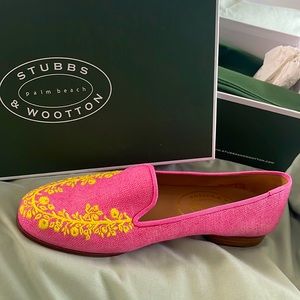 Stubbs and Wootton of the Palm Beaches Vine pink women’s slipper size 8